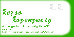 rezso rozenzweig business card